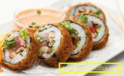 Sushi, ruller kalori